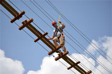 Part of the Screamin Gator Zip Line course at Gatorland